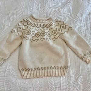Kids' Cream Patterned Sweater